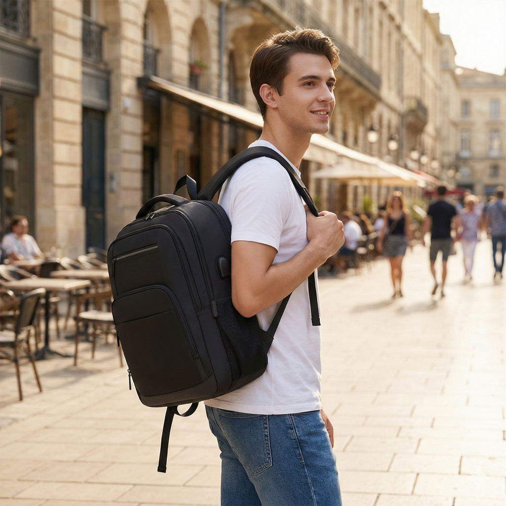 Petit Sac à Dos de voyage Compact - Port USB & Oxford Imperméable