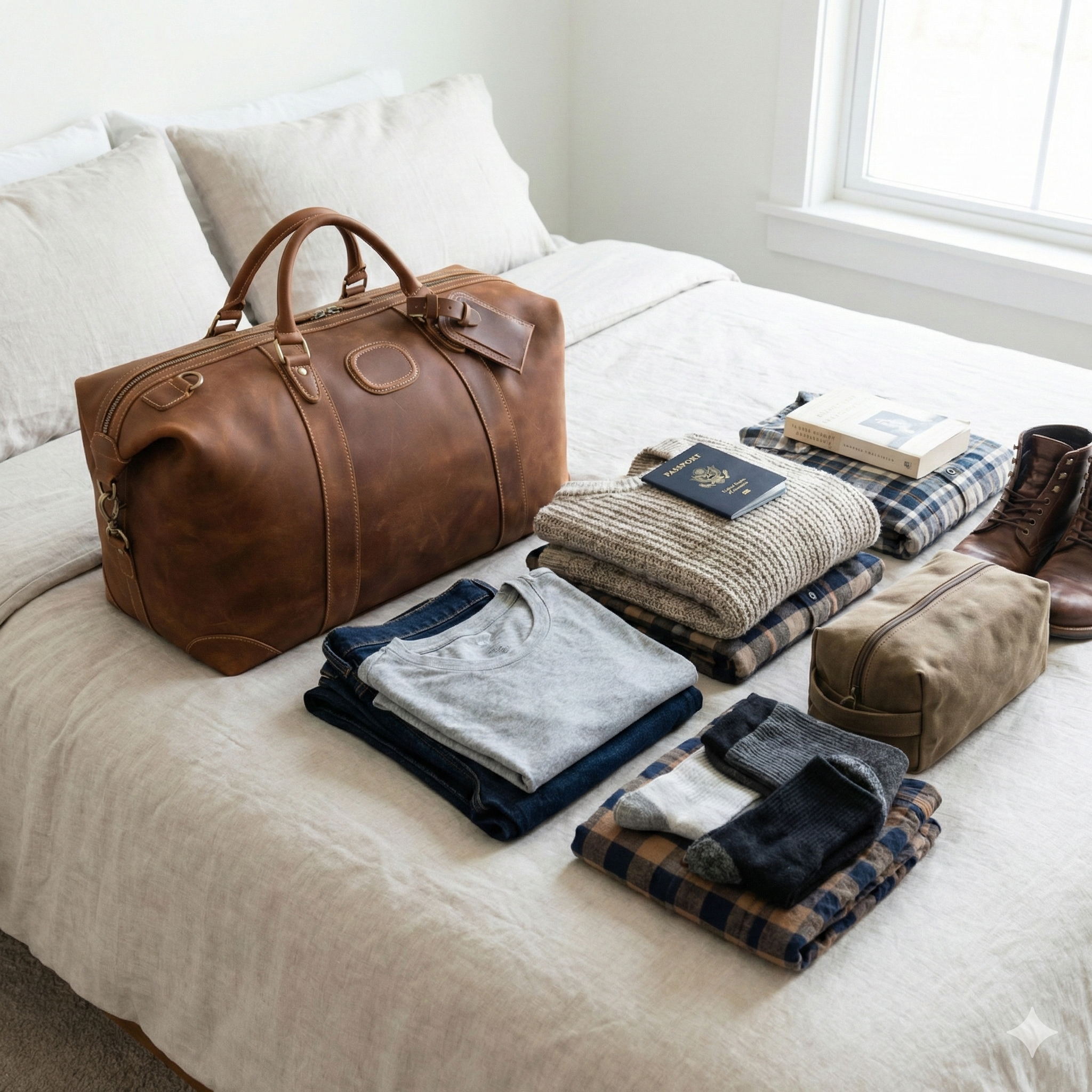 Sac de Voyage Cabine Cuir Vieilli Homme & Femme - 36L