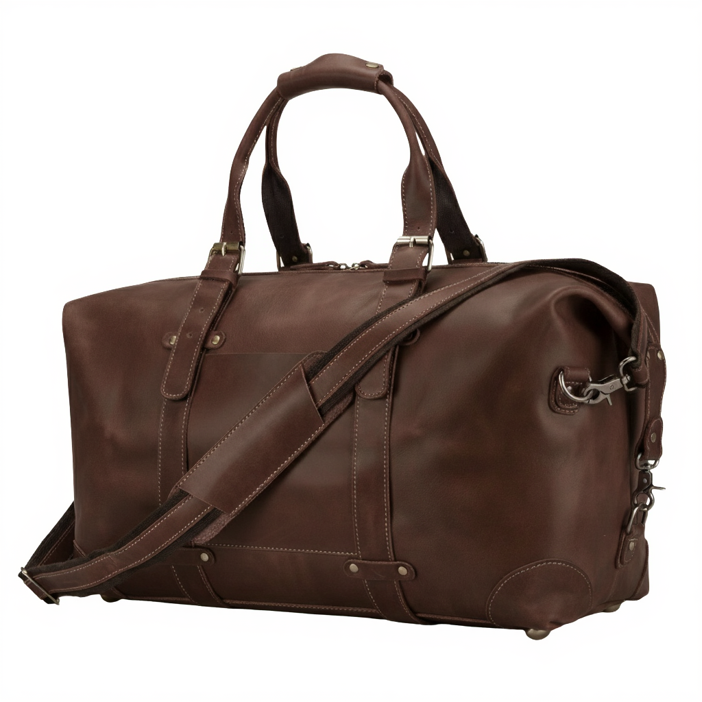 sac-de-voyage-cabine-femme-en-cuir-33l-cylindrique-marron-fonce