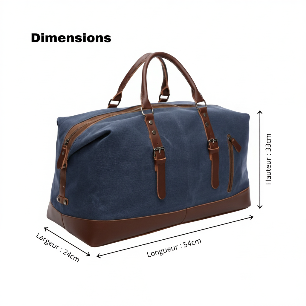 sac-de-voyage-femme-en-toile-43l-format-cabine-54cm-bleu-fonce-dimensions
