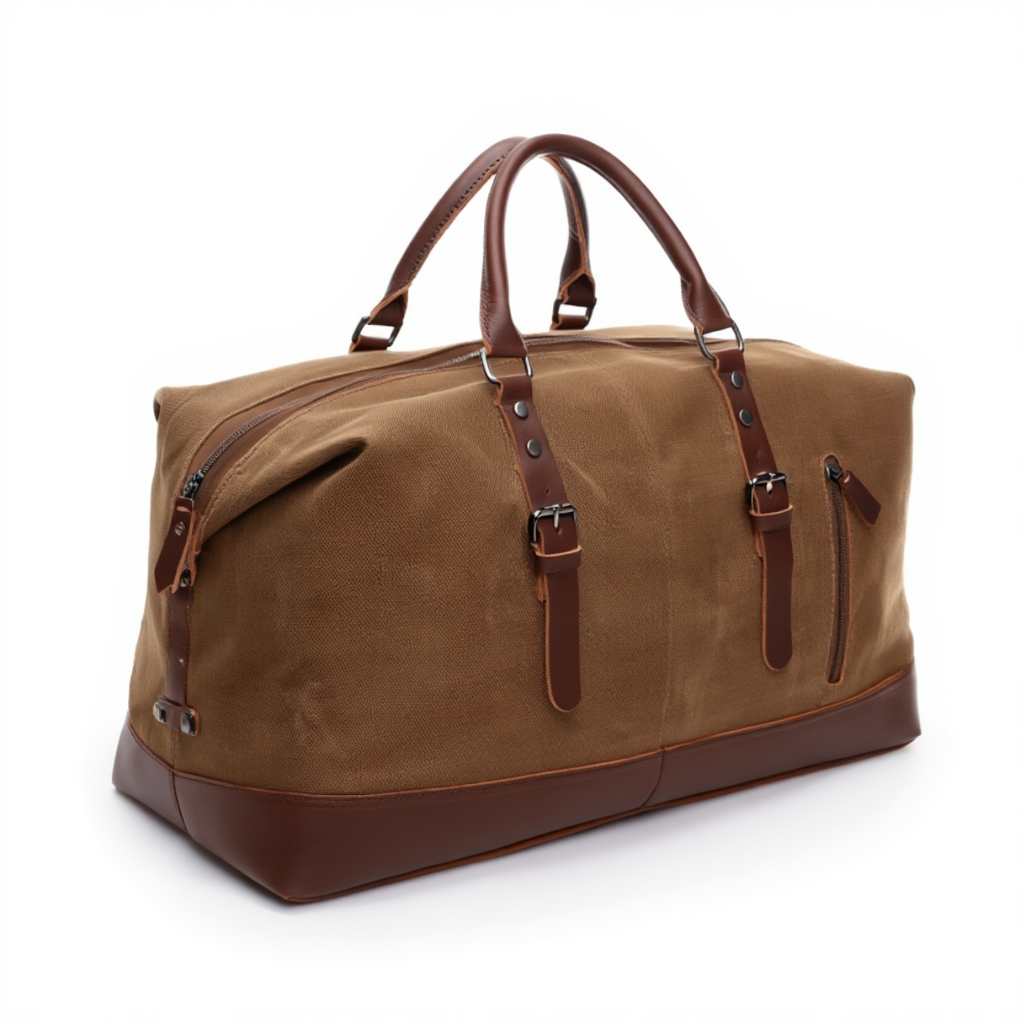 sac-de-voyage-femme-en-toile-43l-format-cabine-54cm-marron-clair