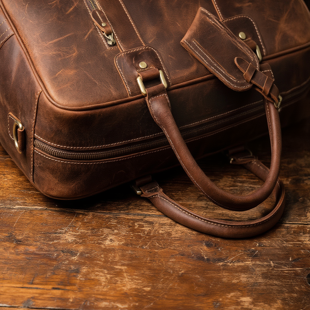 Sac de Voyage Cabine Femme en Cuir - 29L avec Porte-Ordi