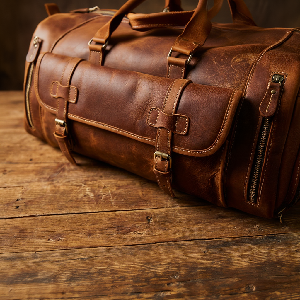 Sac de Voyage Homme en Cuir Véritable - Format L & XL