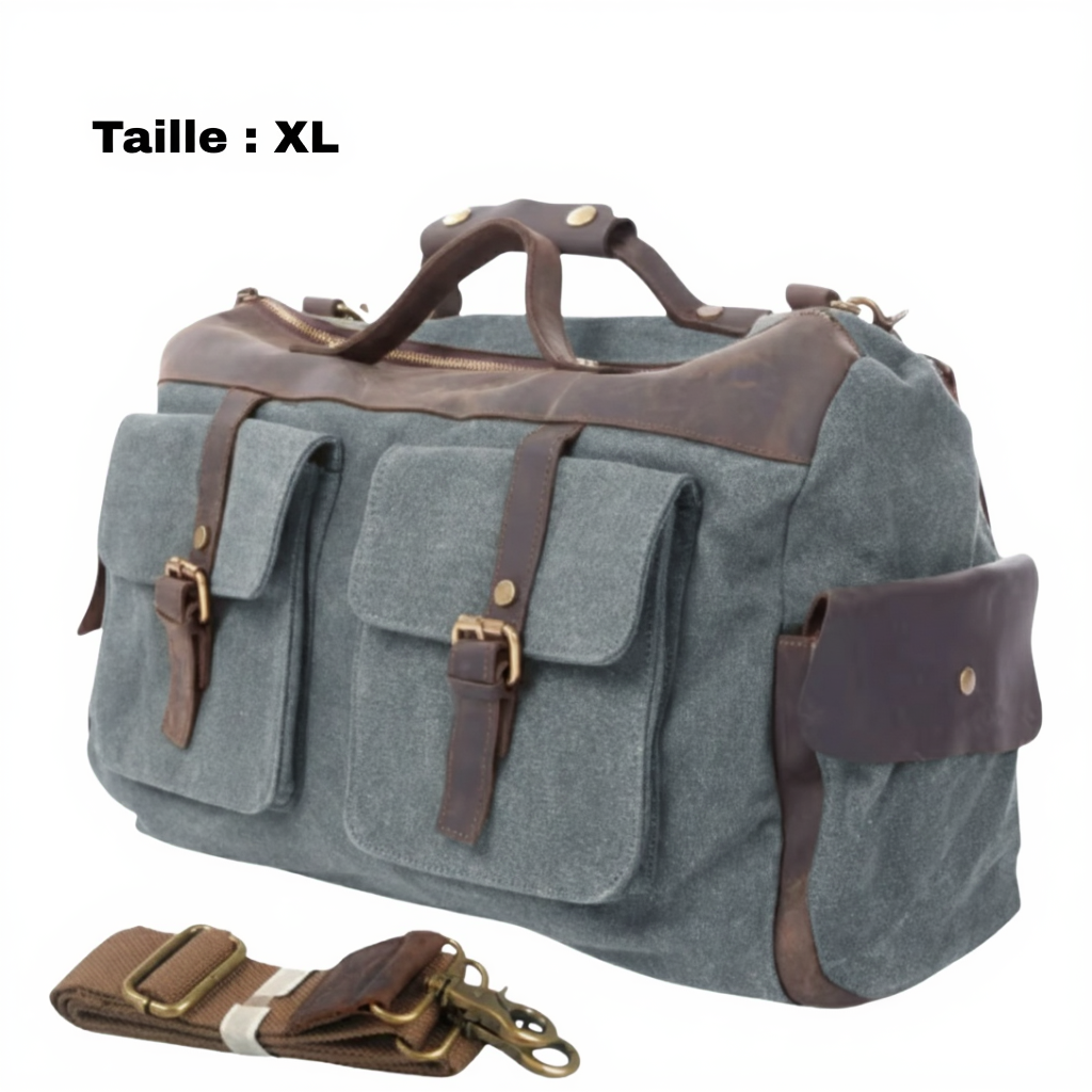 sac-de-voyage-homme-en-toile-et-cuir-bagage-cabine-chic-gris-fonce-taille-xl