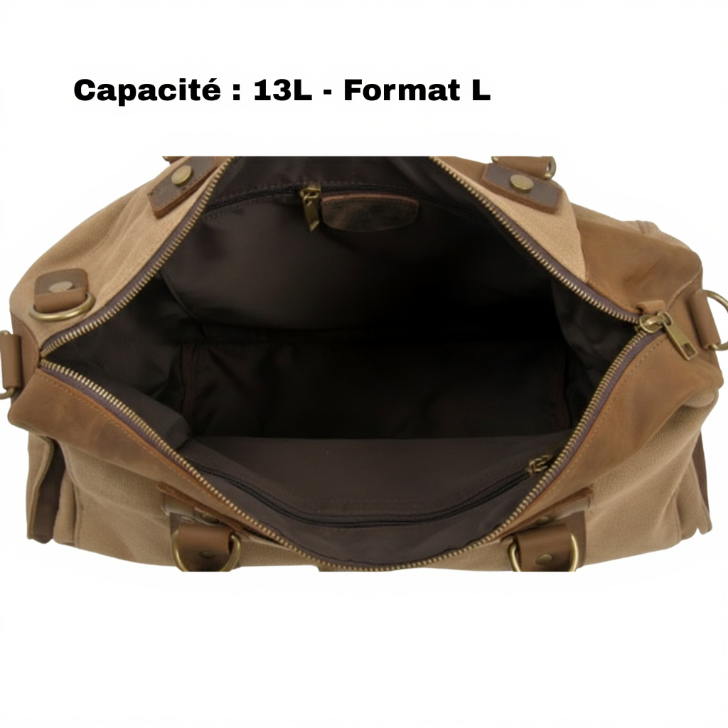 sac-de-voyage-homme-en-toile-et-cuir-bagage-cabine-chic-marron-volume-du-sac