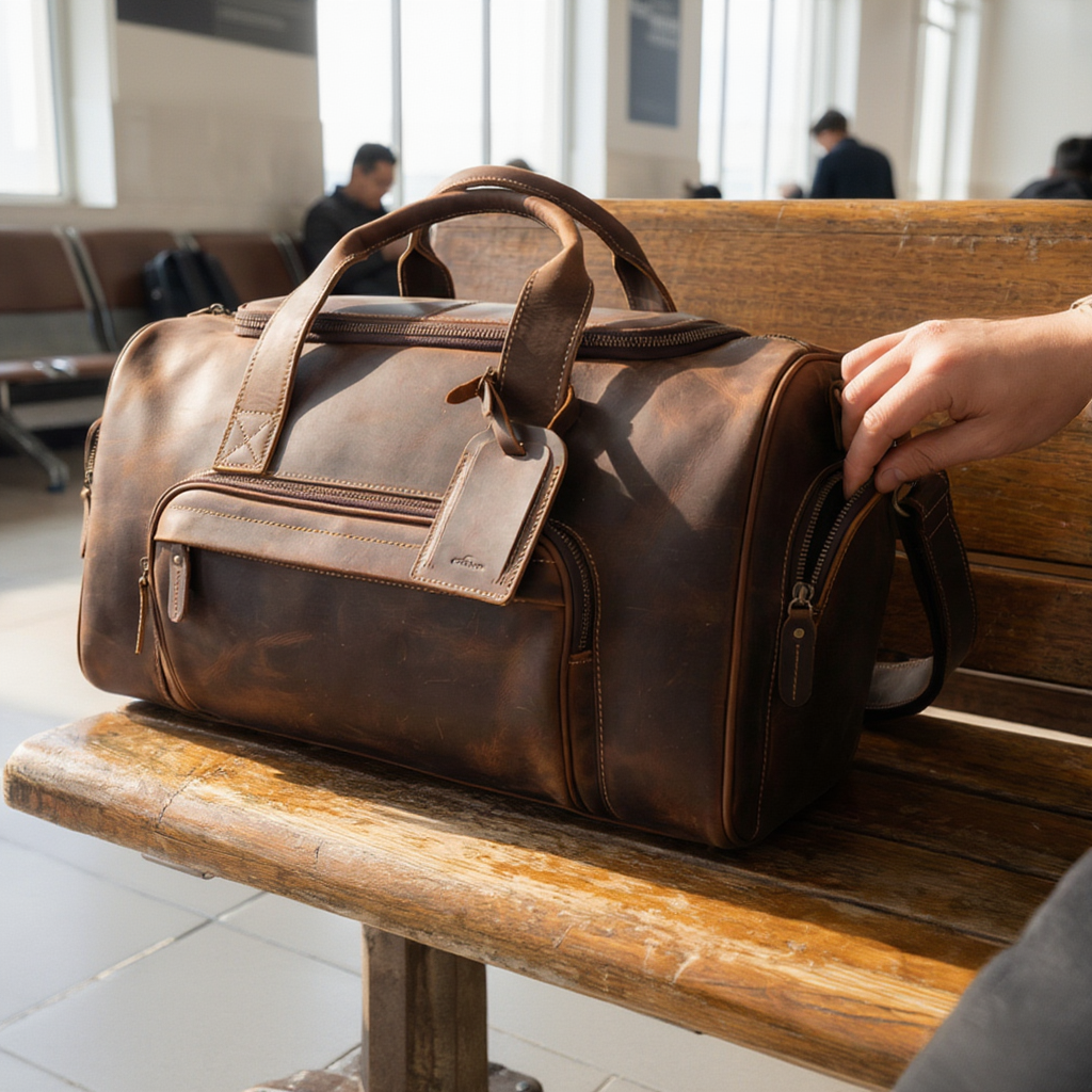 Sac de Voyage Cabine Cuir Homme & Femme - 19L Compact