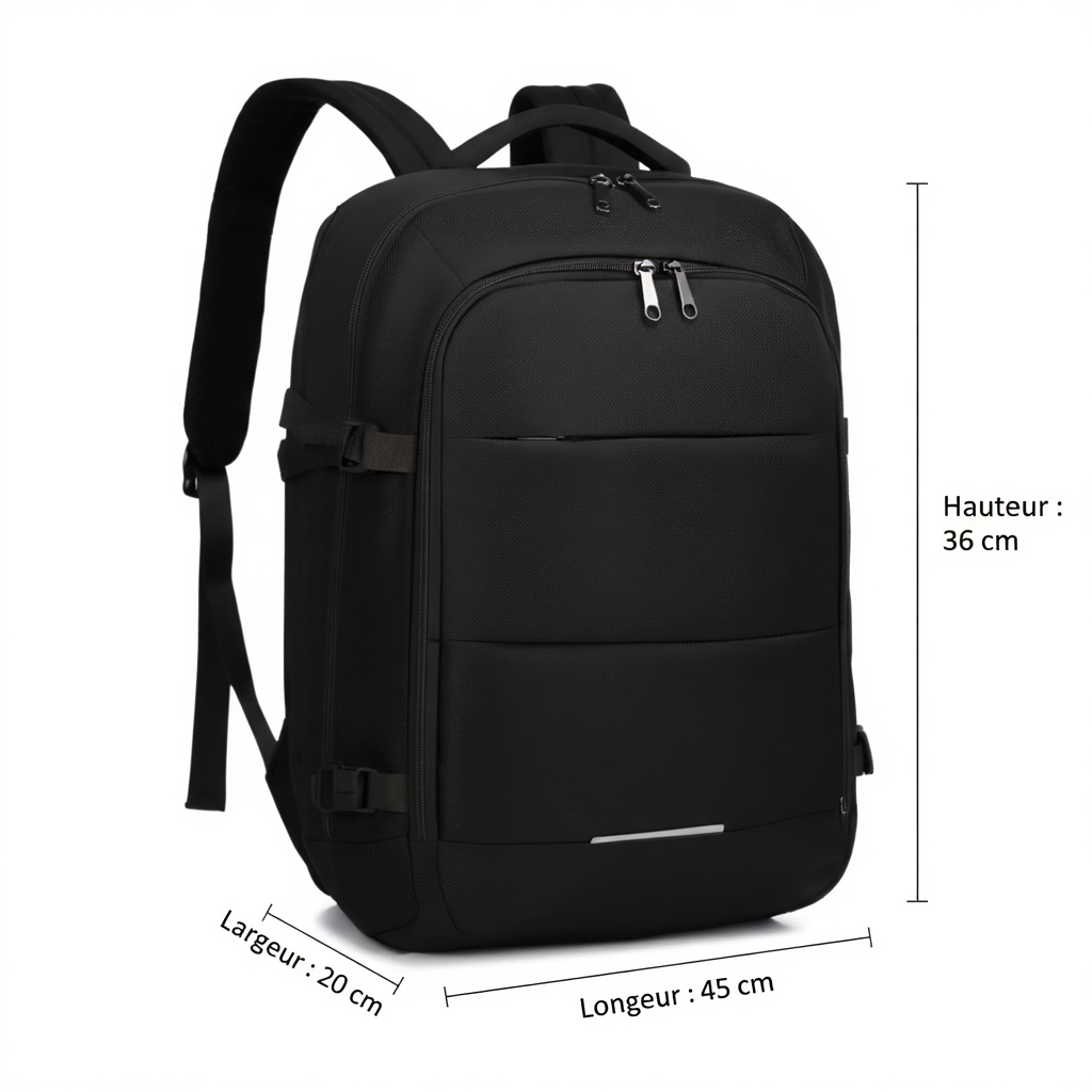 Sac à Dos Cabine 45x36x20 - 32L Imperméable & Réfléchissant