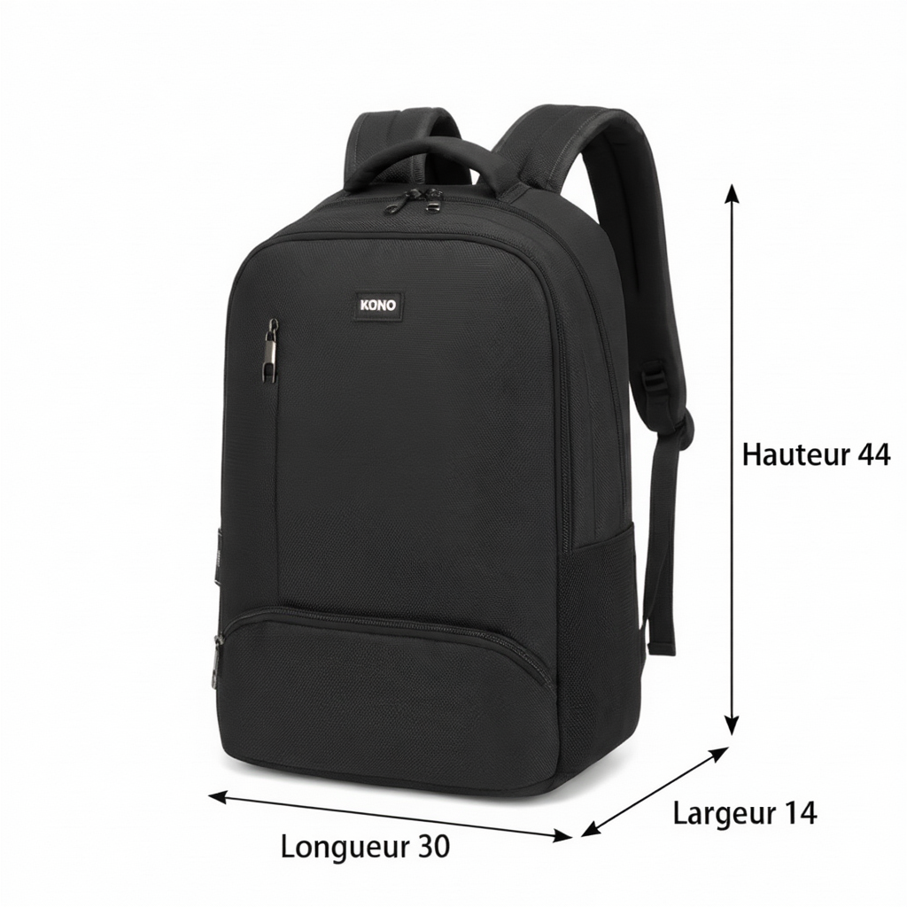 Sac à Dos de Voyage Ordinateur 15.6" - Port USB & Voyage Affaires