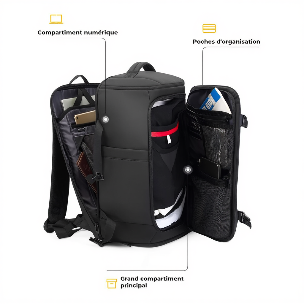 Sac à Dos Homme Mode Oxford - Voyage & PC 20-35L Imperméable