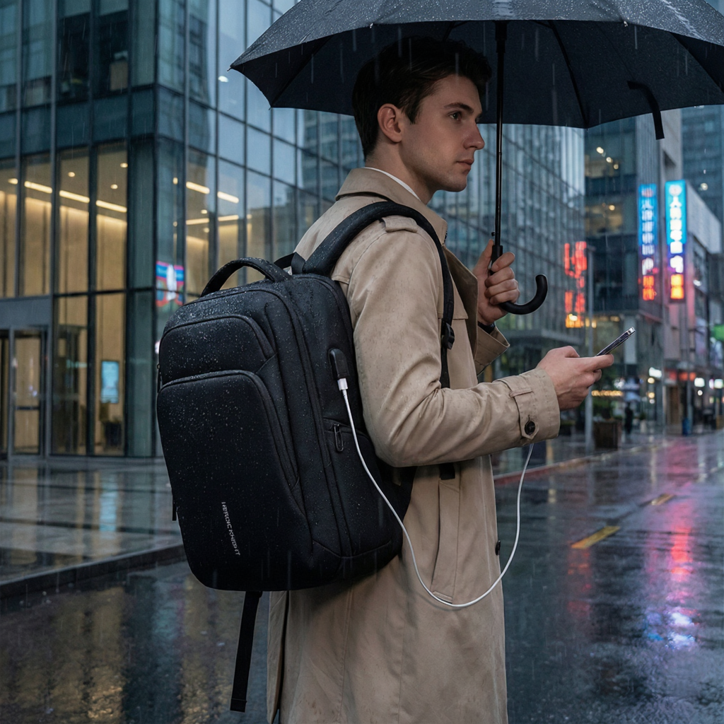 Sac à Dos Voyage Business 17.3" - Port USB & Imperméable