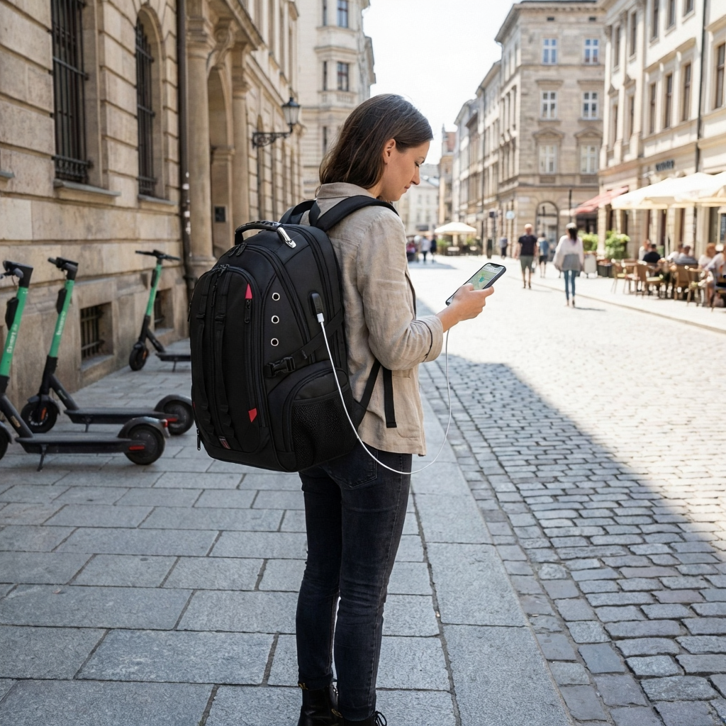 Sac à Dos Voyage Grand Format 36-55L - USB & Imperméable