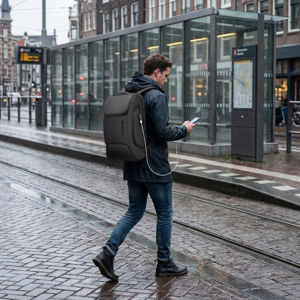 Sac à Dos Voyage imperméable TPU - Port USB & Imperméable