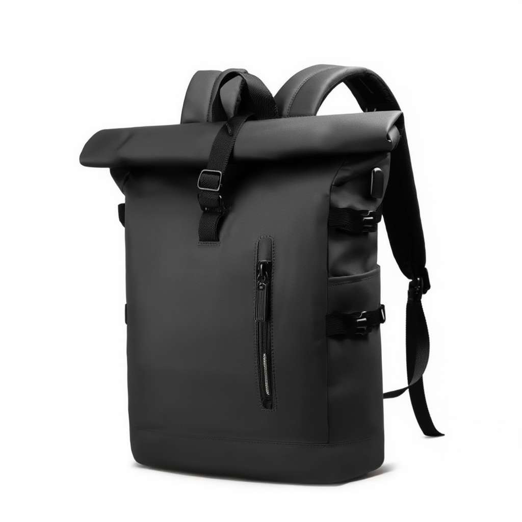 Sac à Dos Voyage Roll Top Extensible - Imperméable & Port USB