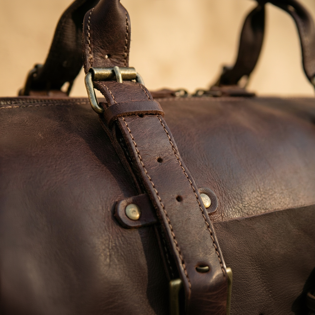 Sac de Voyage Cabine Femme en Cuir - 33L Cylindrique